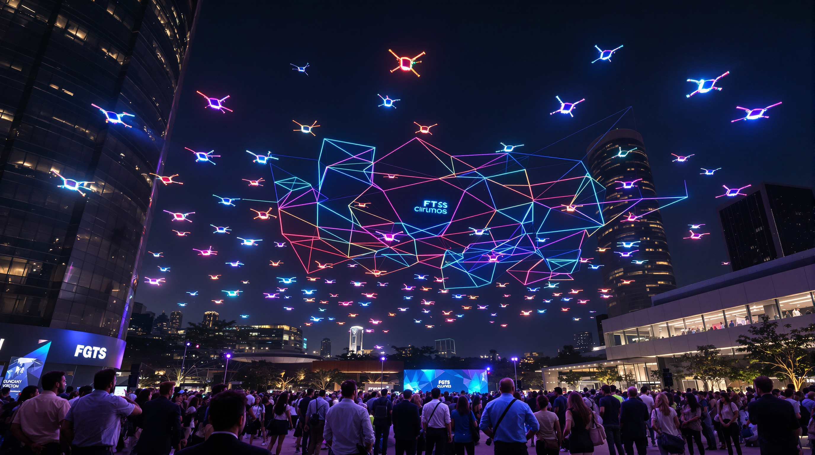 Organiser un spectacle lumineux par drones